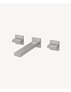 Mélangeur lavabo encastré Nickel brossé - Sirius