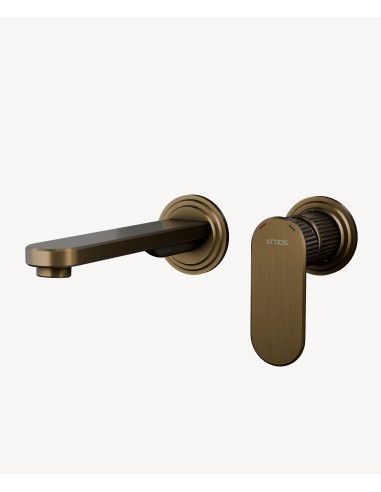 Mitigeur lavabo mural Bronze - Hera