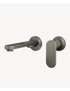 Mitigeur lavabo mural Nickel brossé- Hera