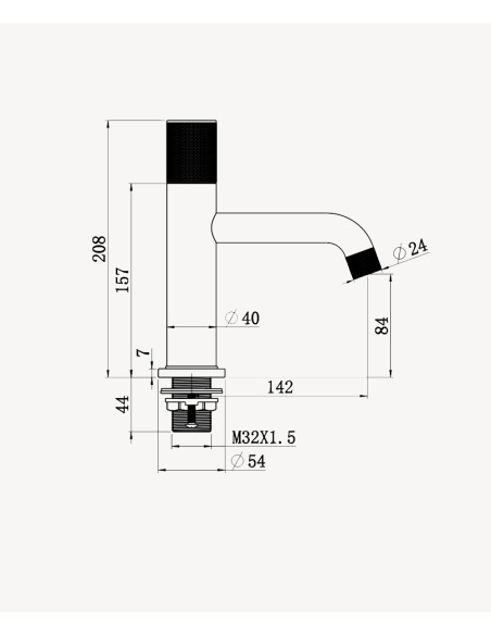 Mitigeur Leros Kroos -Robinet mitigeur pour lavabo design et durable