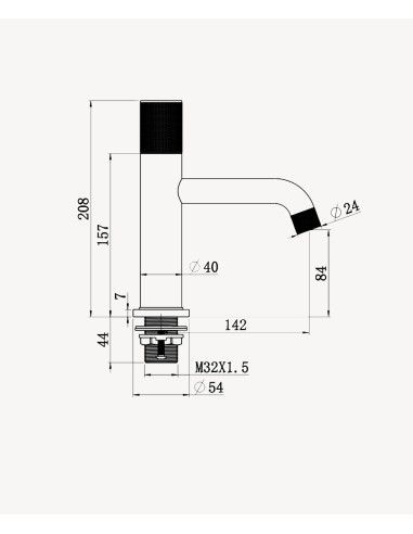 Mitigeur lavabo design Chromé - Leros