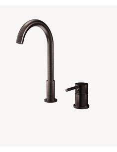 Mitigeur de lavabo 2 trous moka brossé - Corbeau