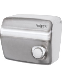 Sèche-mains KAI à bouton poussoir boîtier en ACIER  INOXYDABLE satiné