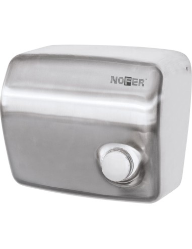 Sèche-mains KAI à bouton poussoir boîtier en ACIER  INOXYDABLE satiné