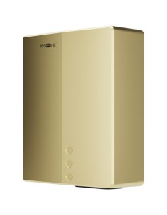 Série BIGFLOW EVO sèche-mains avec capteur électronique acier inoxydable finition PVD or satiné