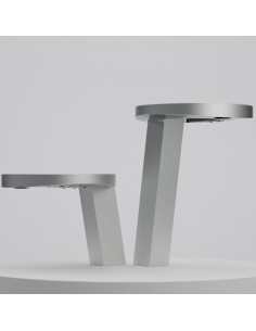 Ensemble CONCEPT³ Haut, sur plan de travail avec s èche-mains, distributeur de savon et rob inet finition Argent 2