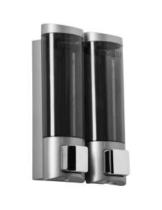 Distributeur de savon liquide avec double réservoi r capacité 2x 200 ml