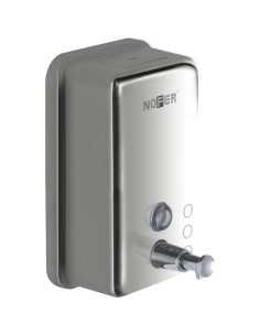 Distributeur de savon liquide vertical mural capac ité 1200 ml en acier inoxydable AiSI 304  Brillant