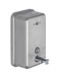 Distributeur de savon liquide vertical mural capac ité 1200 ml en acier inoxydable AiSI 304  Satiné