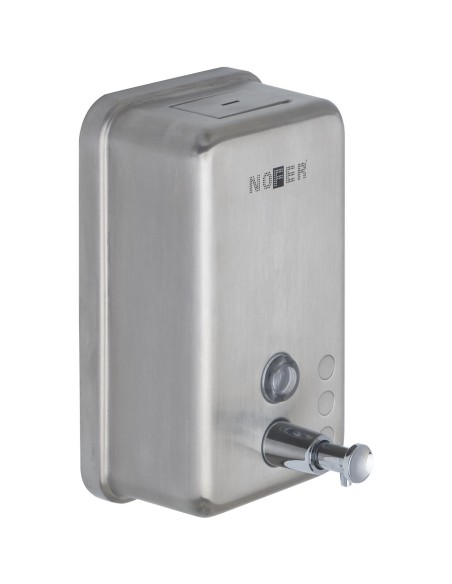 Distributeur de savon liquide vertical mural capac ité 1200 ml en acier inoxydable AiSI 304  Satiné