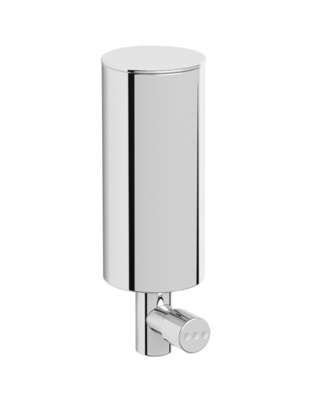 Distributeur de savon liquide vertical mural capac ité 300 ml LAITON chromé brillant