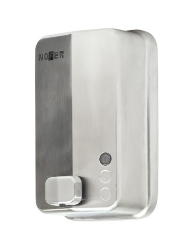Distributeur de savon liquide vertical mural capac ité 1200 ml en acier inoxydable AiSI 304  Satiné