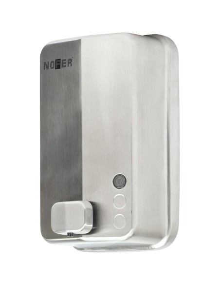 Distributeur de savon liquide vertical mural capac ité 1200 ml en acier inoxydable AiSI 304  Satiné