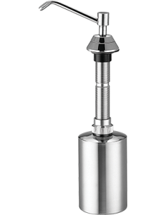 Distributeur de savon liquide encastré 500 ml bout eille en ACIER INOXYDABLE