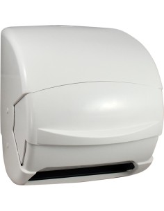 Distributeur de papier essuie-mains de bobine à le vier manuel ABS Blanc