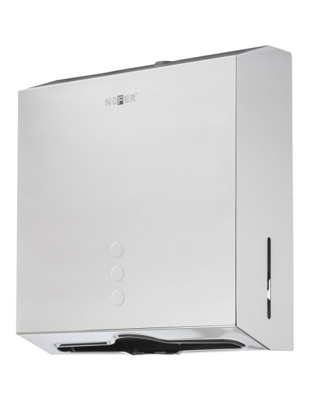 Distributeur de papier essuie-mains avec serrure d e sécurité ACIER INOXYDABLE AISI 304 Bri llant