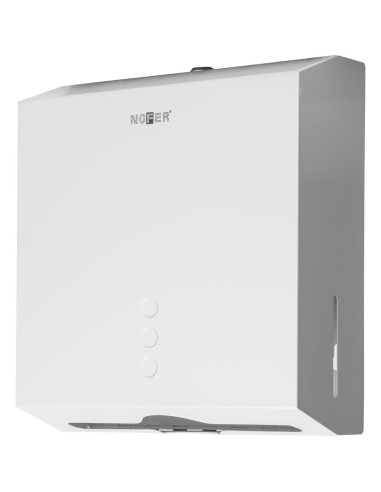 Distributeur de papier essuie-mains avec serrure d e sécurité acier laqué blanc