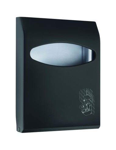 Distributeur de couvre-siège hygiénique pour toile ttes (WC) SERIE BLACK noir