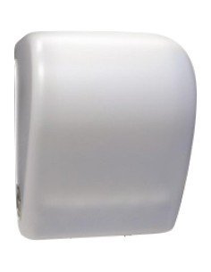 Distributeur d’essuie-mains sortie et découpe manuelle ABS blanc