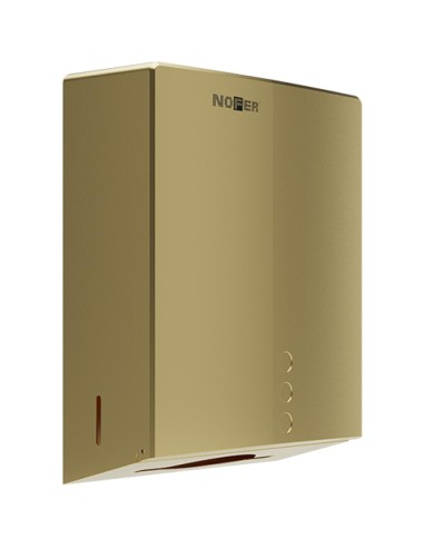 Distributeur de papier essuie-mains avec serrure acier inoxydable AISI 304 PVD or satiné