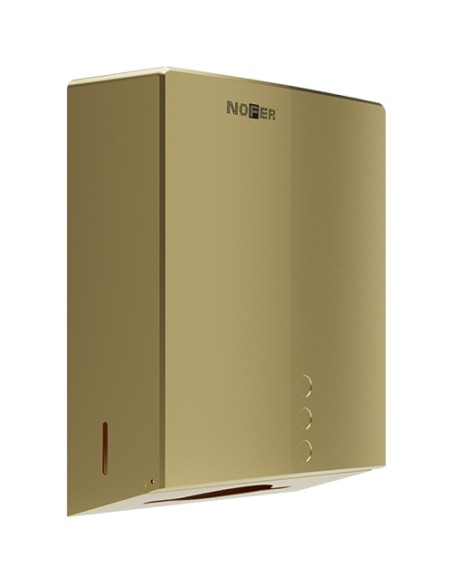 Distributeur de papier essuie-mains avec serrure acier inoxydable AISI 304 PVD or satiné