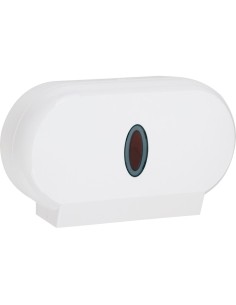 Double distributeur de papier toilette rouleau ind ustriel ABS blanc