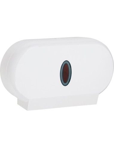 Double distributeur de papier toilette rouleau ind ustriel ABS blanc