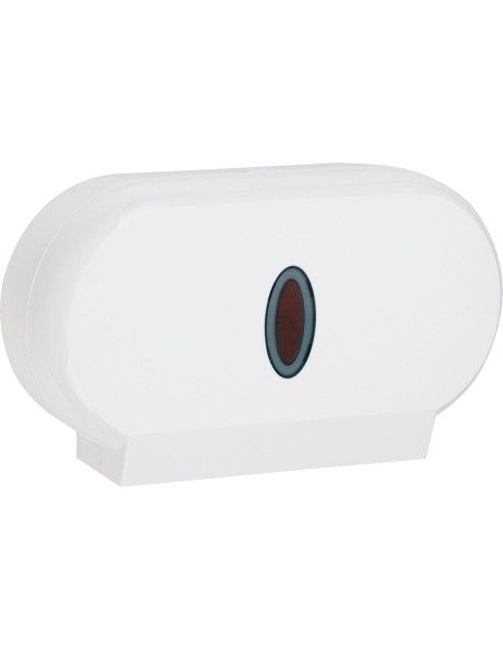 Double distributeur de papier toilette rouleau ind ustriel ABS blanc