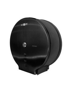 Stainless steel industrial toilet paper dispenser. Black finish