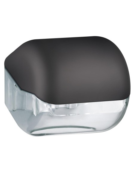 Porte-rouleau papier toilette (WC) SERIE BLACK noi r et transparent