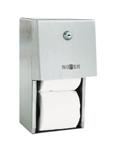 Distributeur de deux rouleaux de papier toilette ( WC) en ACIER INOXYDABLE satiné