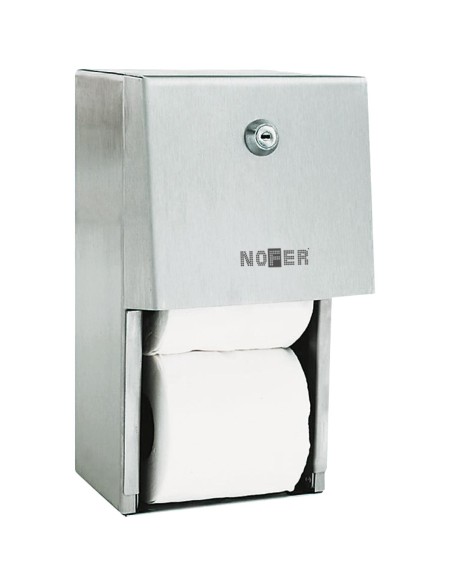 Distributeur de deux rouleaux de papier toilette ( WC) en ACIER INOXYDABLE satiné