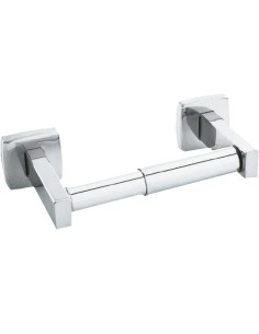 Porte-rouleau papier toilette (WC) en ACIER INOXYD ABLE brillant, sans couvercle