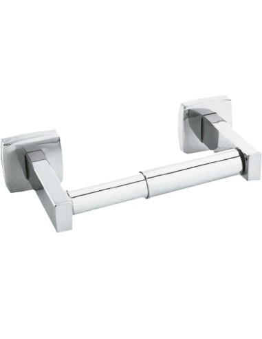 Porte-rouleau papier toilette (WC) en ACIER INOXYD ABLE brillant, sans couvercle