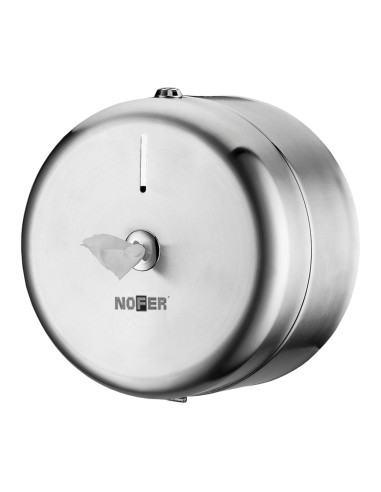 Distributeur de papier hygiénique à extraction centrale. Série PAPEL WC WICK. Acier inoxydable AISI 304 satiné