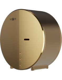 Distributeur de papier hygiénique rouleau industriel acier inoxydable AISI 304 PVD or brillant