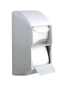 Distributeur de deux rouleaux de papier en ABS bla nc