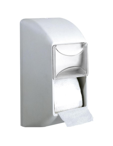 Distributeur de deux rouleaux de papier en ABS bla nc