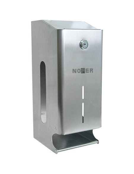 Distributeur de deux rouleaux de papier toilette ( WC) en ACIER INOXYDABLE brillant