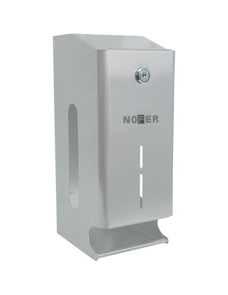 Distributeur de deux rouleaux de papier toilette ( WC) en ACIER INOXYDABLE satiné
