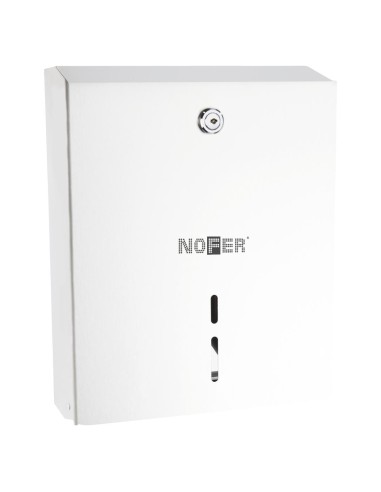 Distributeur de rouleau de papier toilette (WC) in dustriel extra grand en ACIER blanc