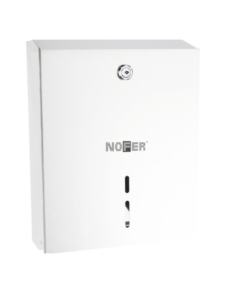 Distributeur de rouleau de papier toilette (WC) in dustriel extra grand en ACIER blanc