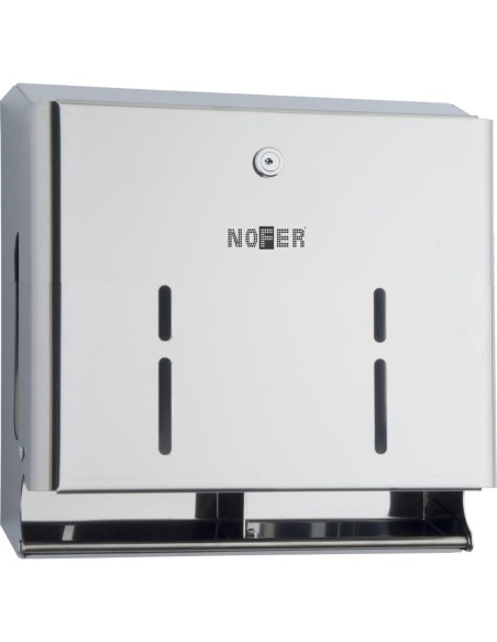 Distributeur de rouleau de papier toilette (WC) qu adruple en ACIER INOXYDABLE brillant