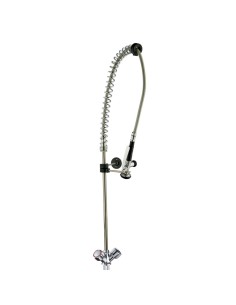 Robinet industriel de comptoir type douche deux eaux