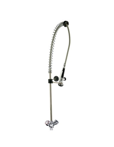 Robinet industriel de comptoir type douche deux eaux