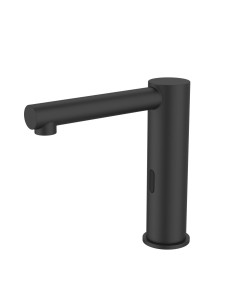 Robinet haut électronique sur plan. Débit standard. Noir mat