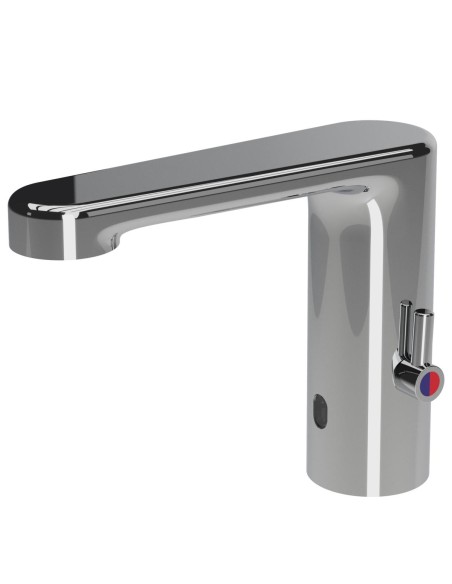 Mitigeur électronique laser pour lavabo sur plan. Débit Leed. Brillant