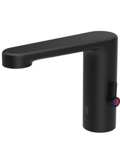 Mitigeur électronique laser pour lavabo sur plan. Débit Leed. Noir mat