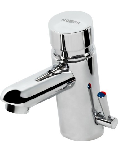 Robinet mitigeur temporisé pour lavabo sur plan. Débit Leed. Pression normale
