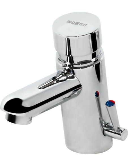 Robinet mitigeur temporisé pour lavabo sur plan. Débit Leed. Pression normale
